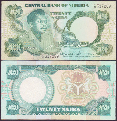 1984 Nigeria 20 Naira (P.26c) L001528